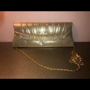 NWOT Golden Purse with crystals